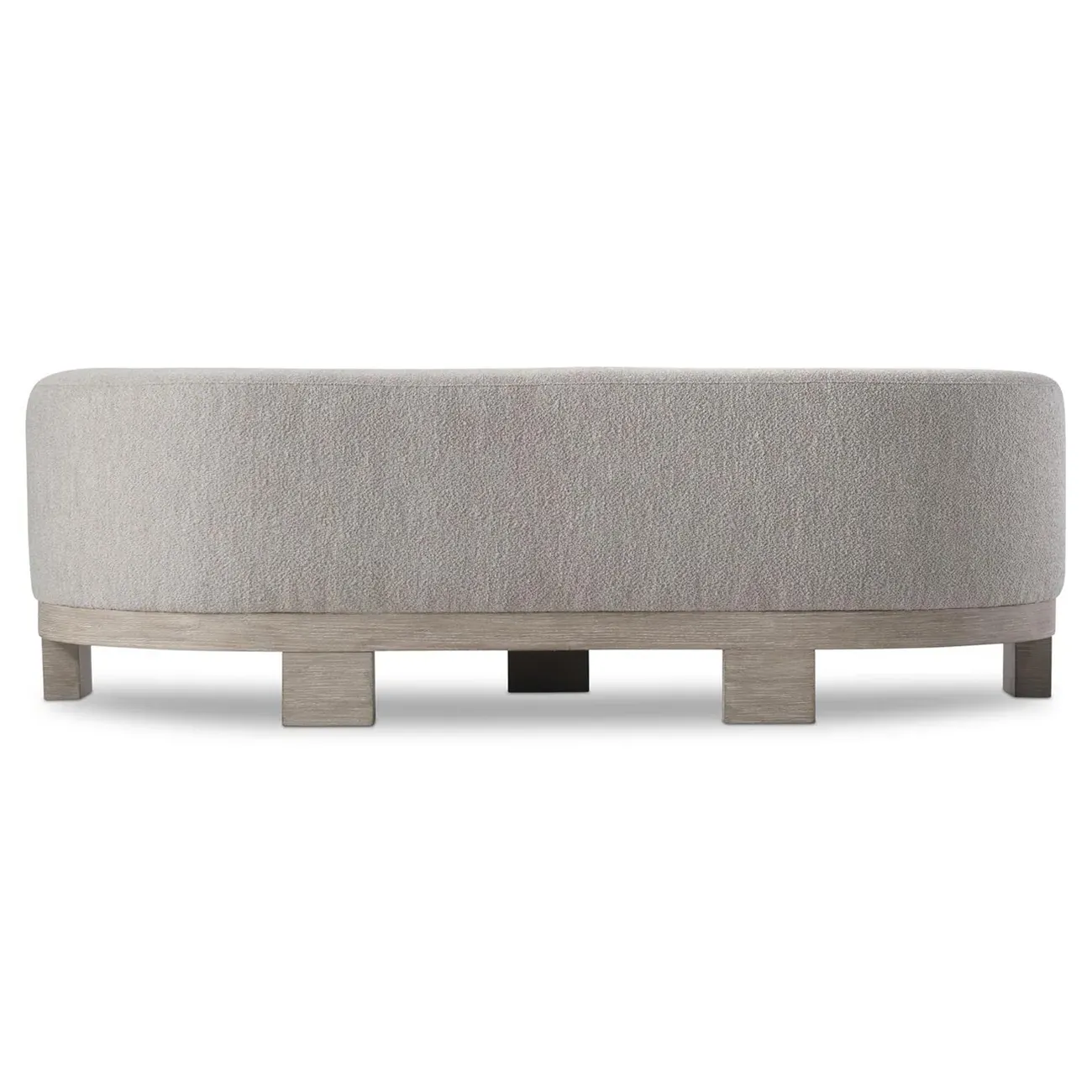 Isolde Demilune Bench - Grey, Boucle