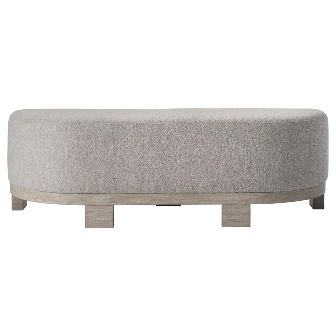 Isolde Demilune Bench - Grey, Boucle image