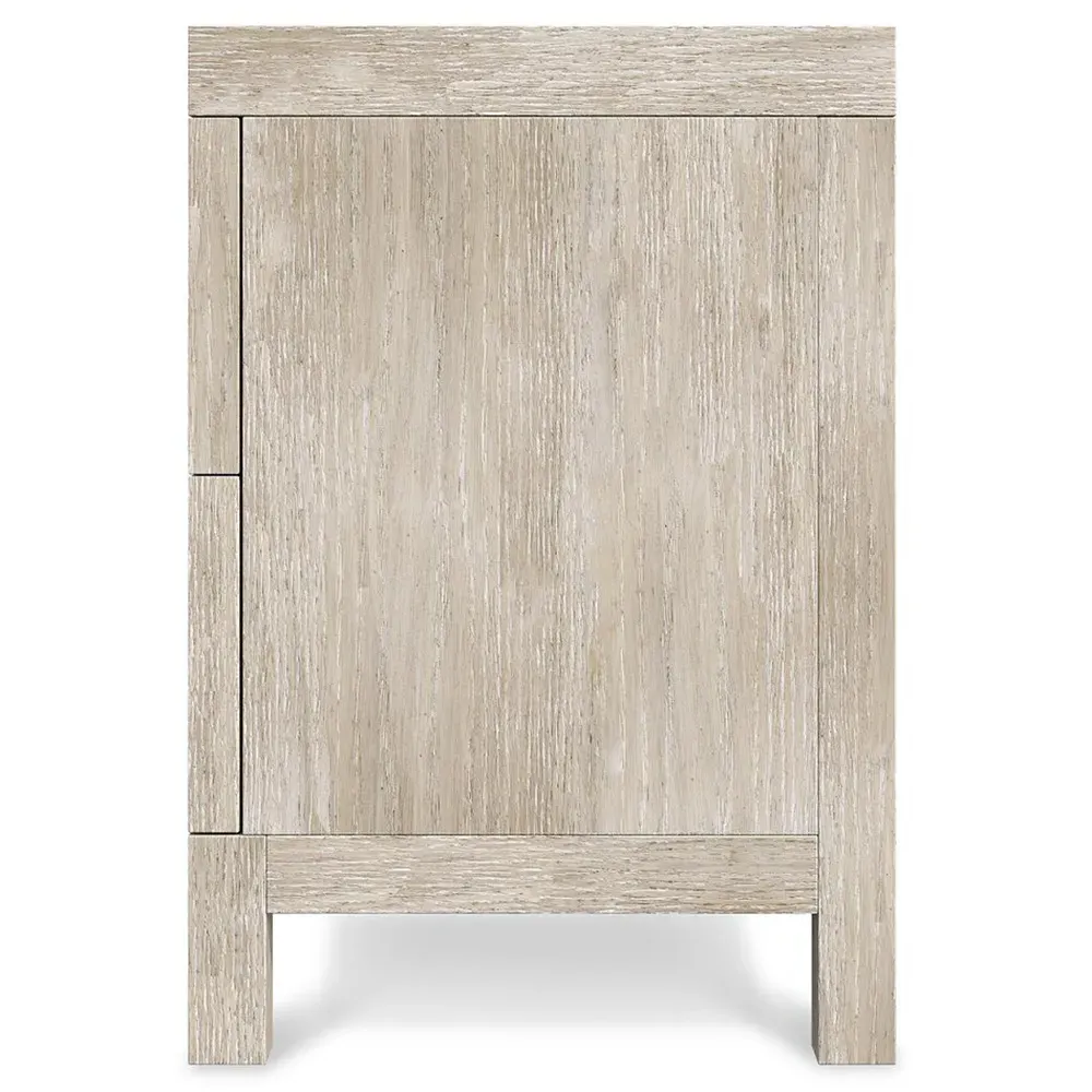 Isolde Large Nightstand - Beige, White Oak