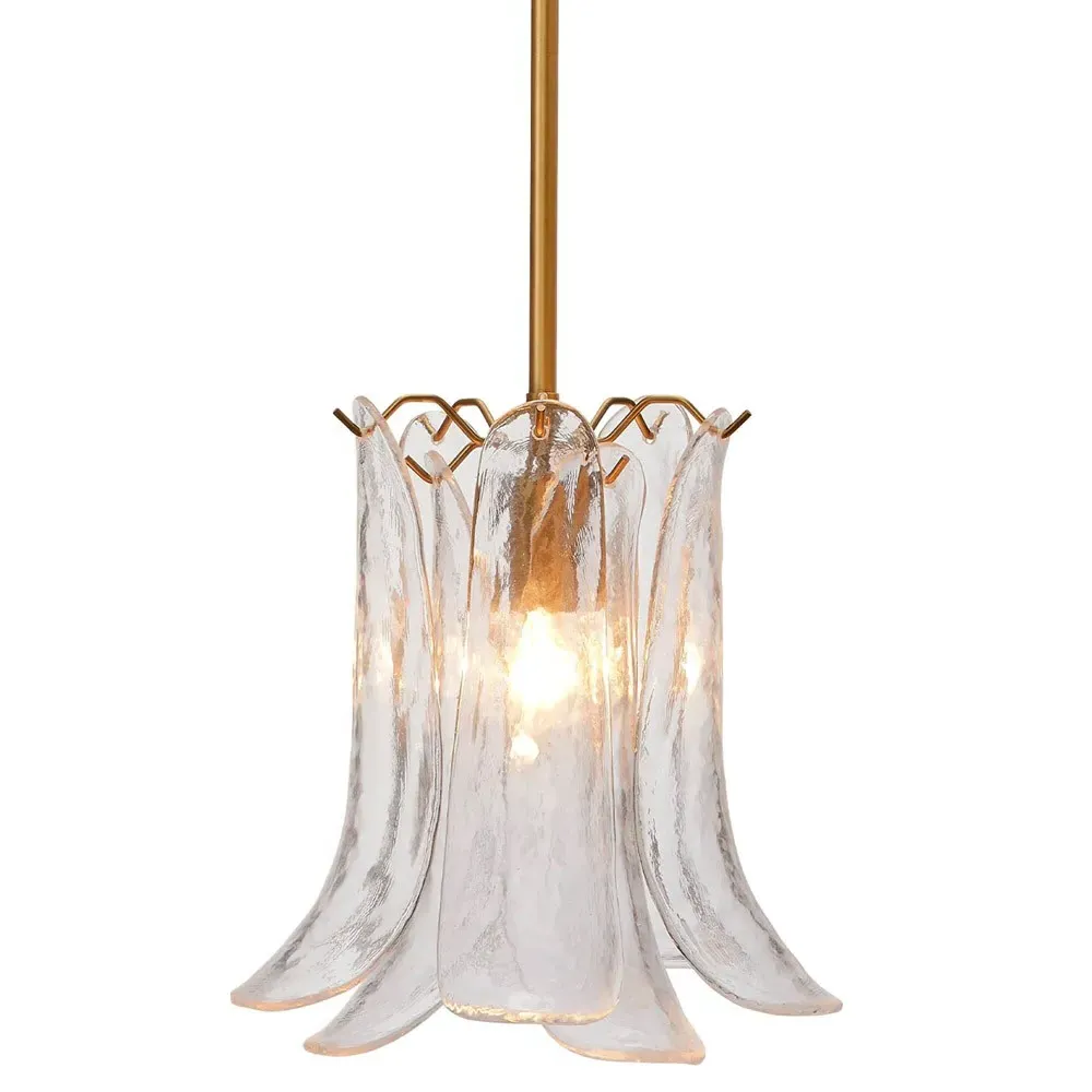 Isolde Petal Pendant Light - Clear, Glass