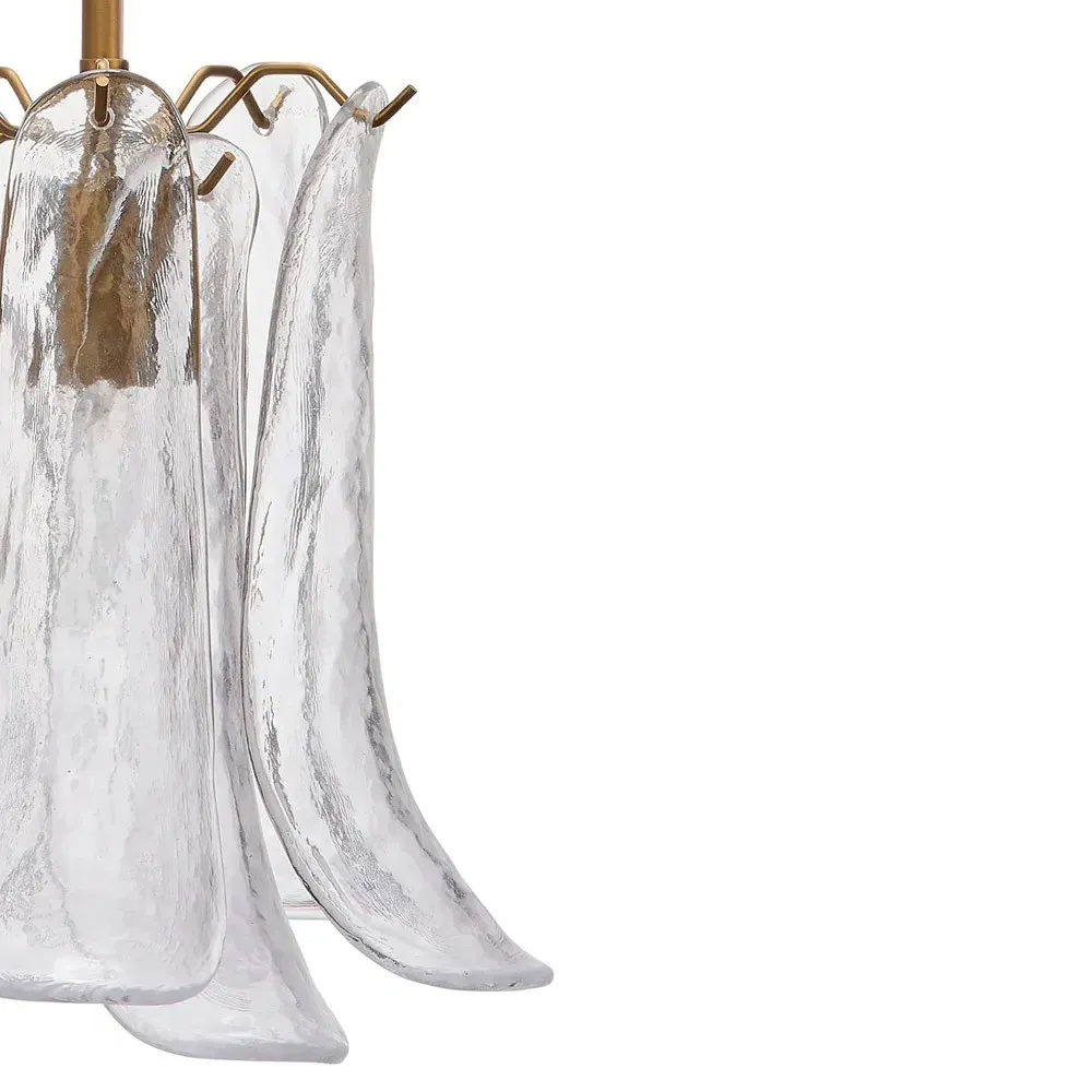 Isolde Petal Pendant Light - Clear, Glass