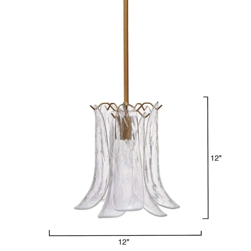 Isolde Petal Pendant Light - Clear, Glass