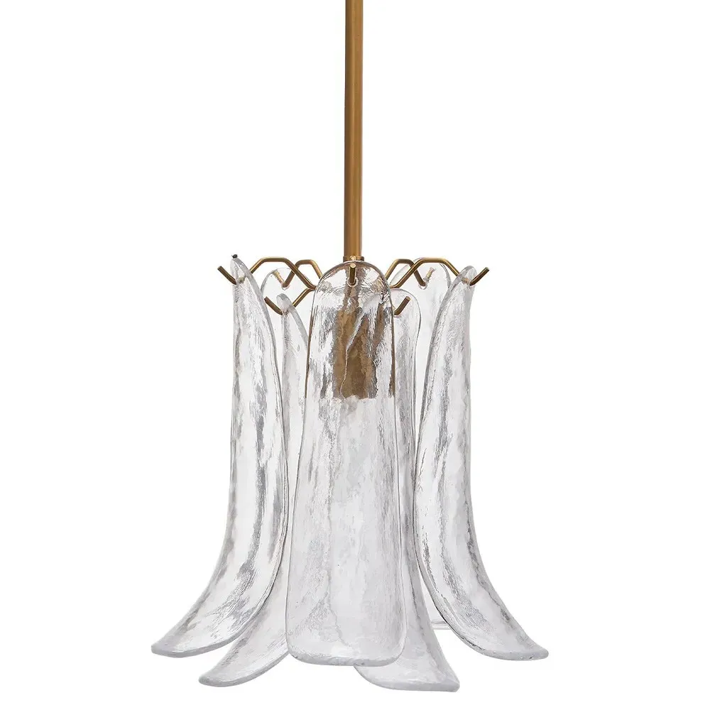 Isolde Petal Pendant Light - Clear, Glass