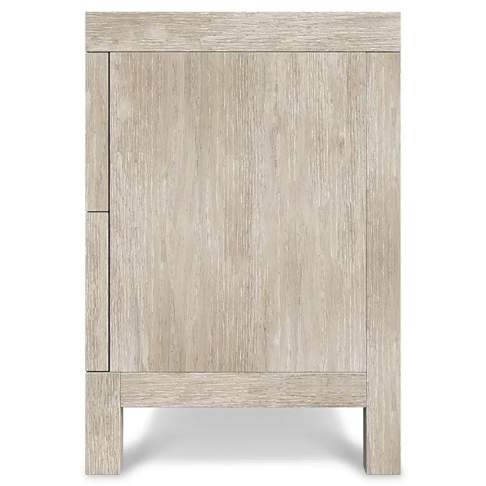 Isolde Small Nightstand - Beige, White Oak