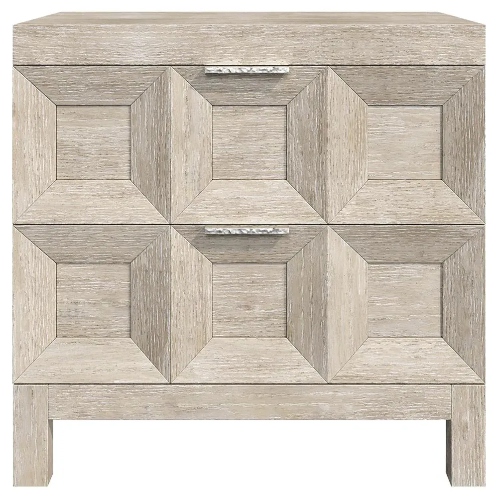Isolde Small Nightstand - Beige, White Oak image