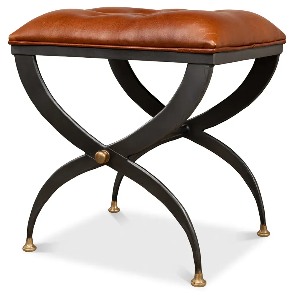 Isonn Stool - Brown, Leather