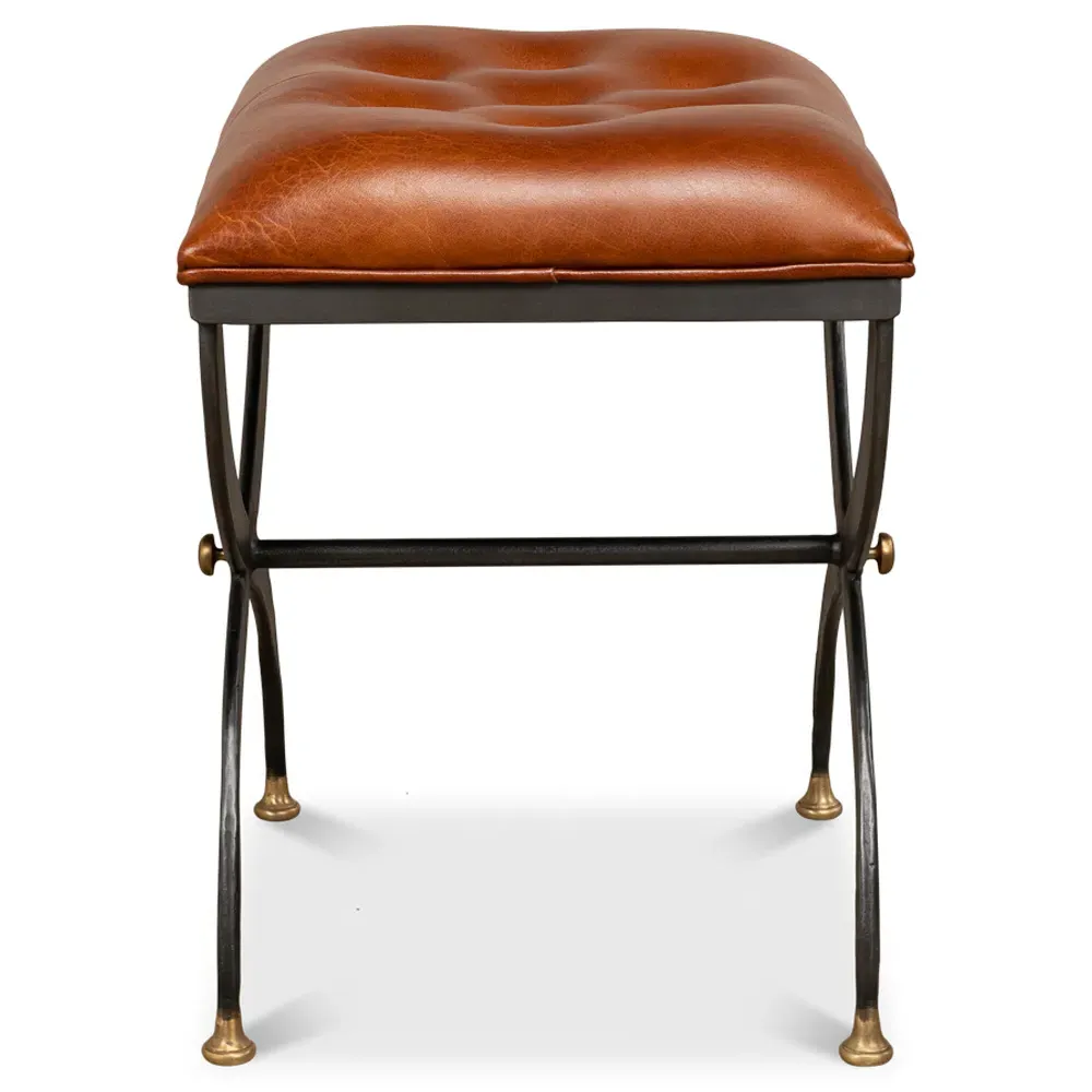 Isonn Stool - Brown, Leather