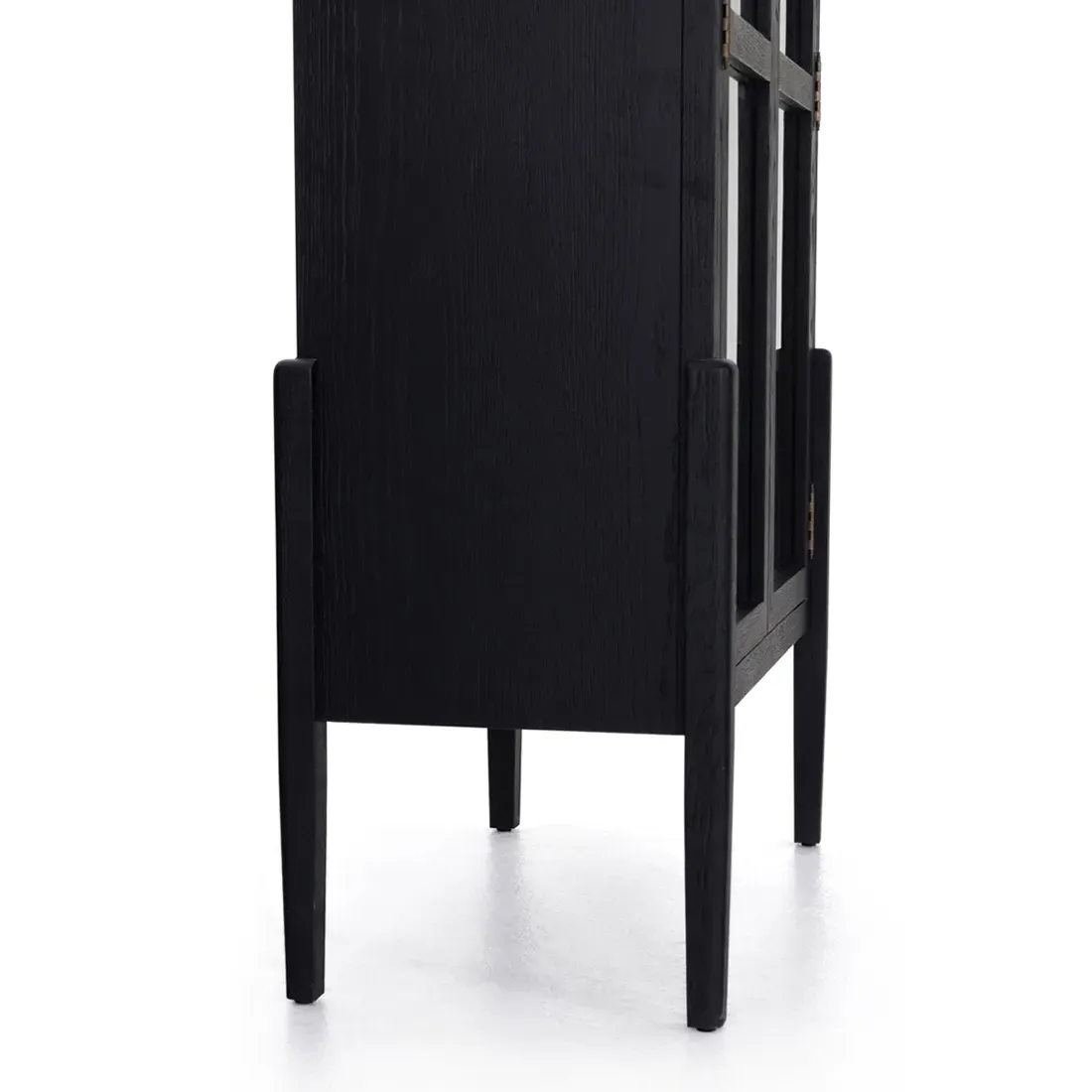 Ivan 2 Door Arched Display Case - Black, Oak