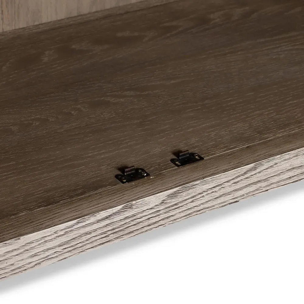 Ivan 2 Glass Door Arched Display Case - White, Oak