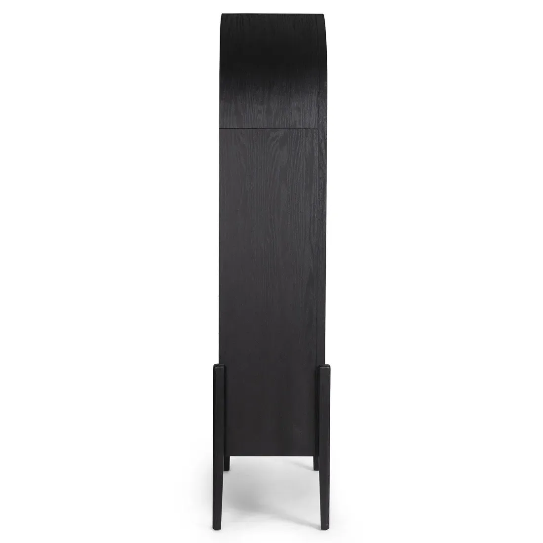Ivan Arched Bookcase - Black, Oak