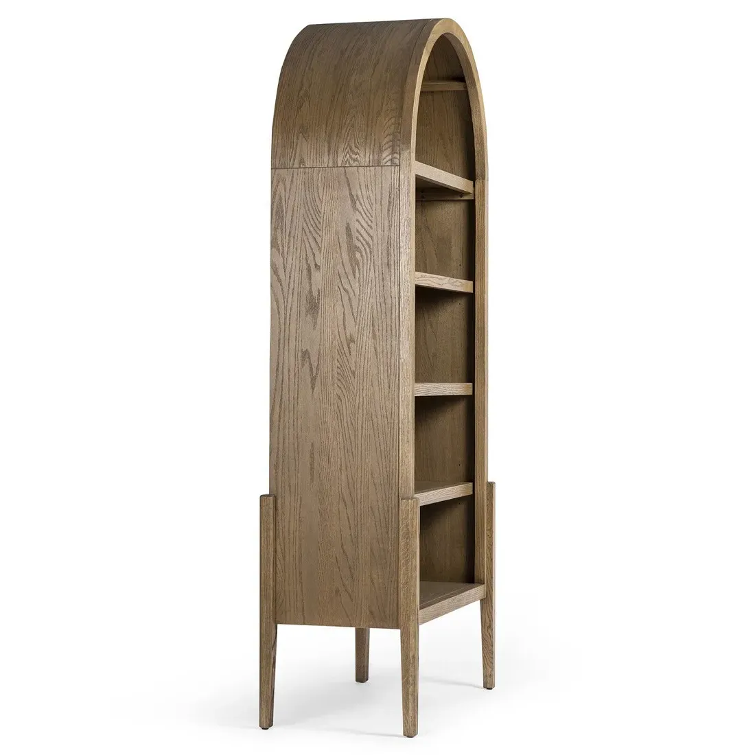 Ivan Arched Bookcase - Brown, Oak