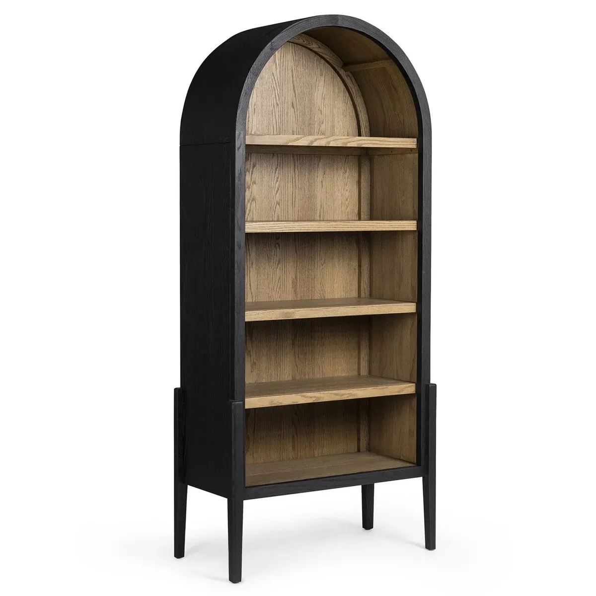 Ivan Arched Bookcase - Brown, Oak