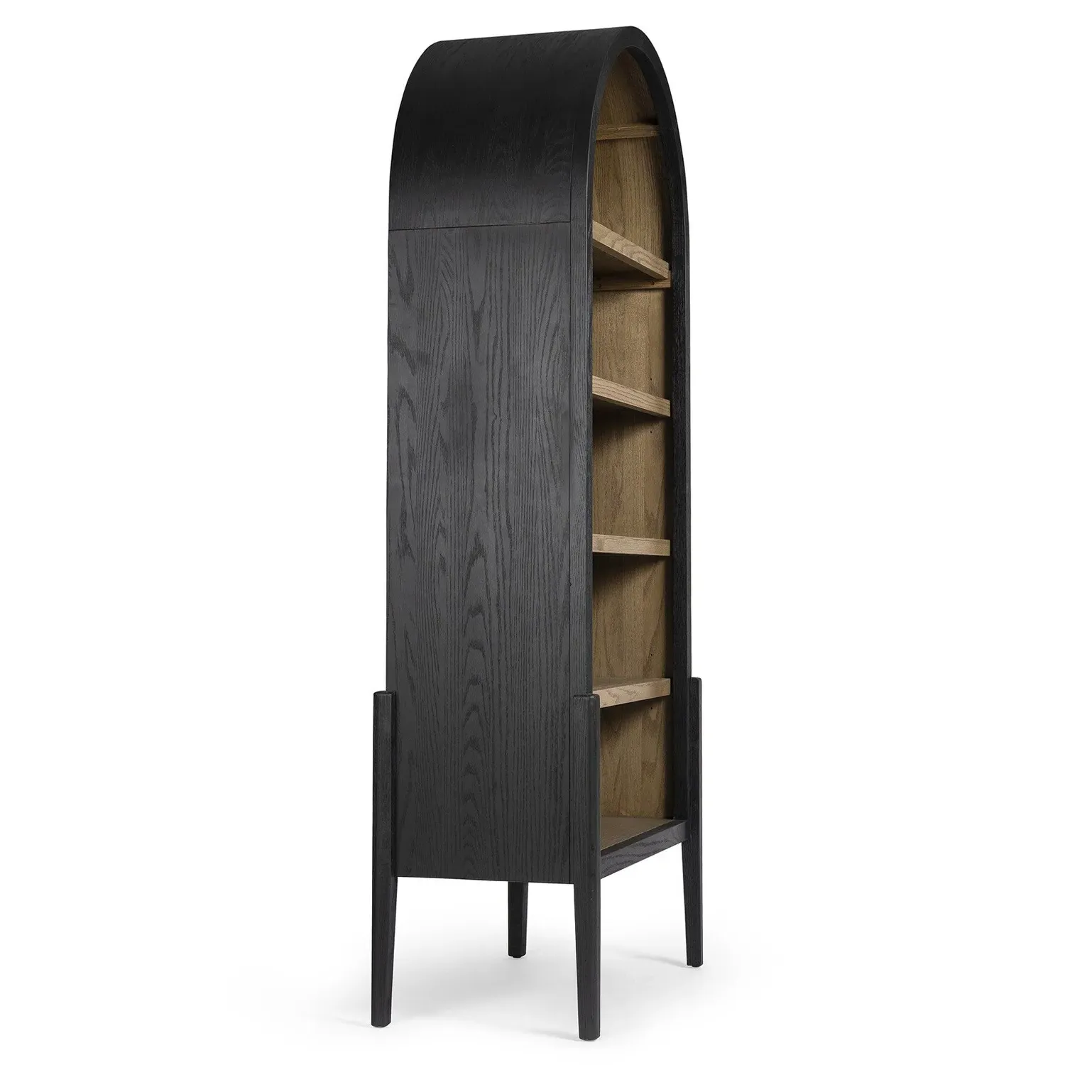 Ivan Arched Bookcase - Brown, Oak