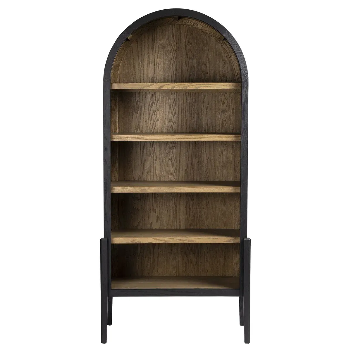 Ivan Arched Bookcase - Brown, Oak