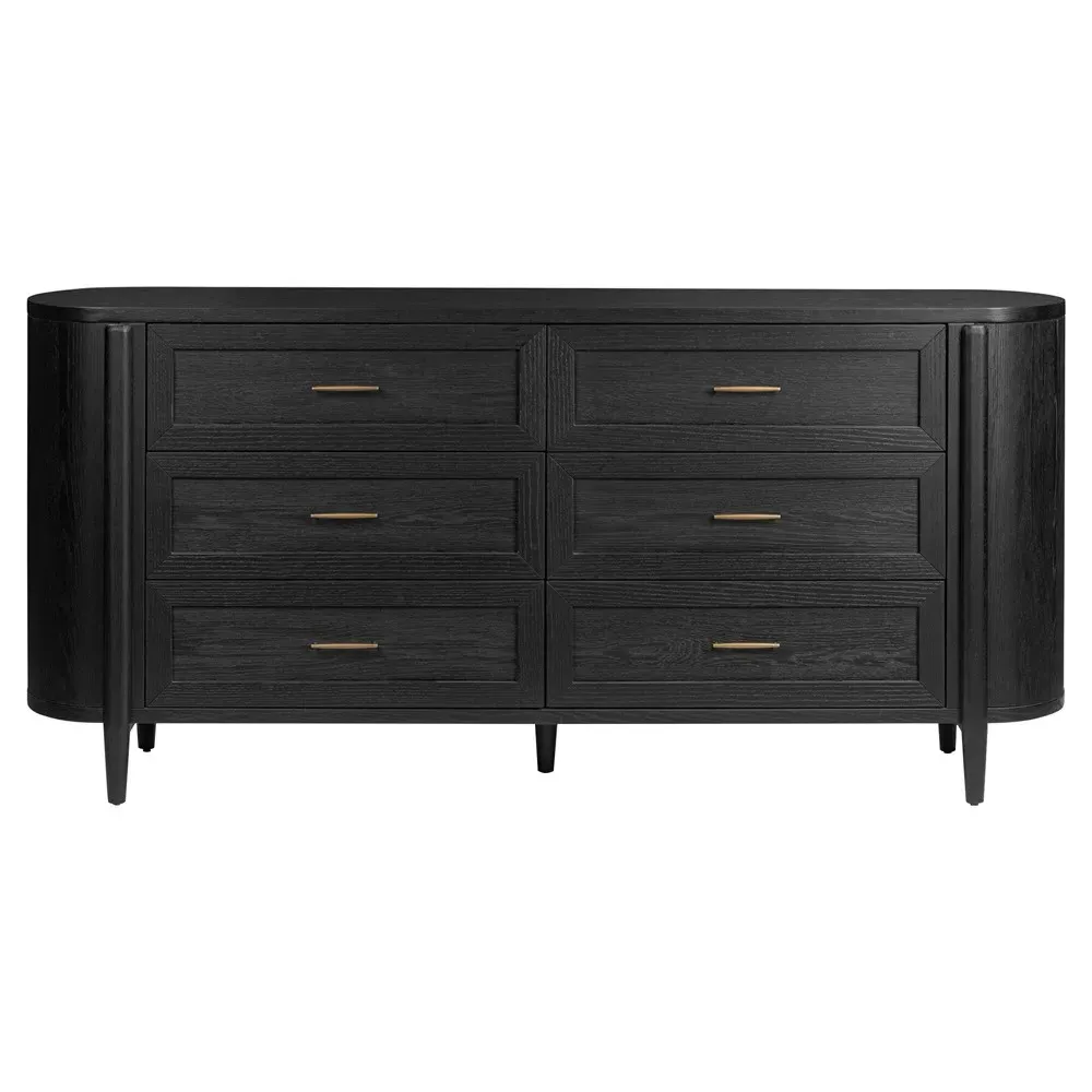 Ivan Double Dresser - Black, Oak