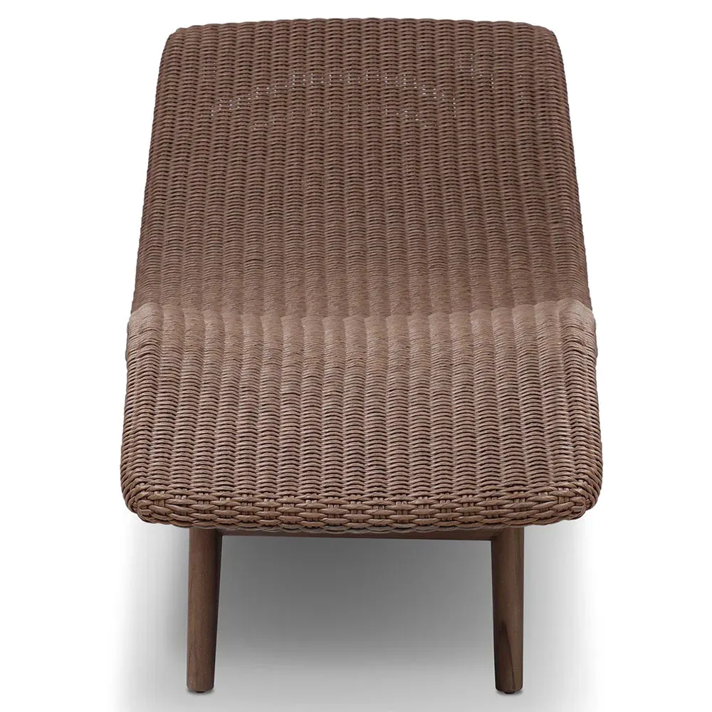 Ivanna Outdoor Chaise - Tan Brown, Teak