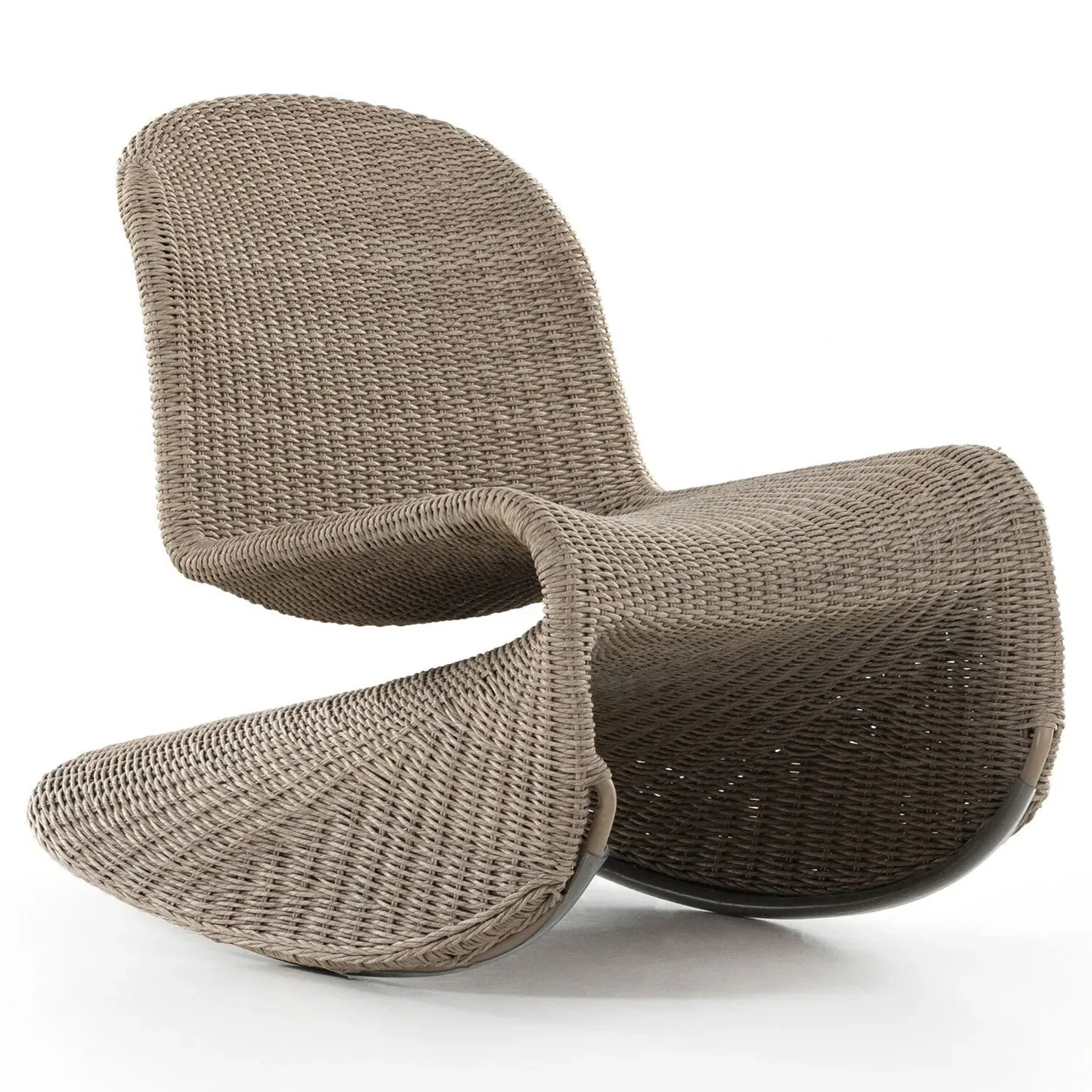 Ivanna Outdoor Rocking Chair - Beige, Wicker