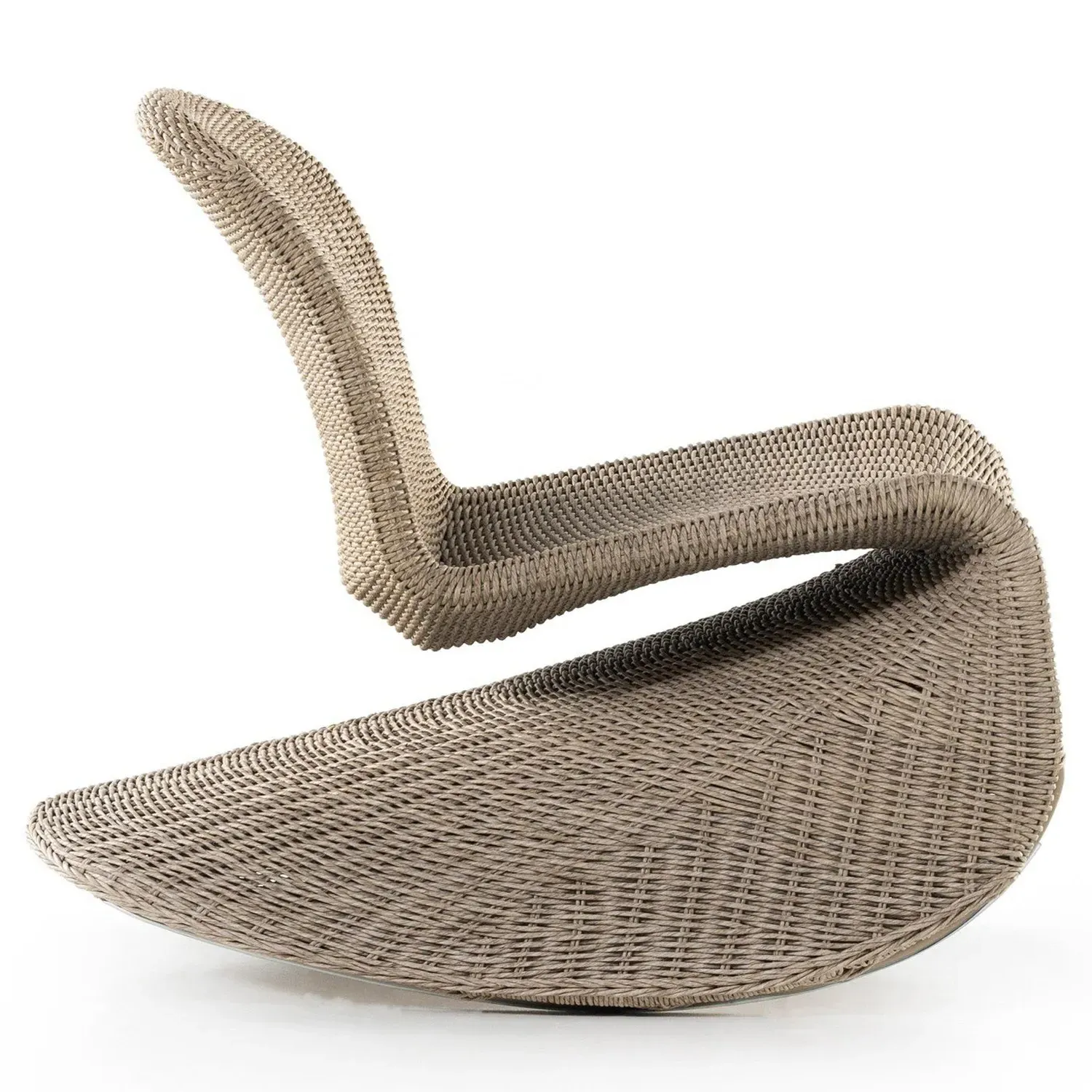 Ivanna Outdoor Rocking Chair - Beige, Wicker