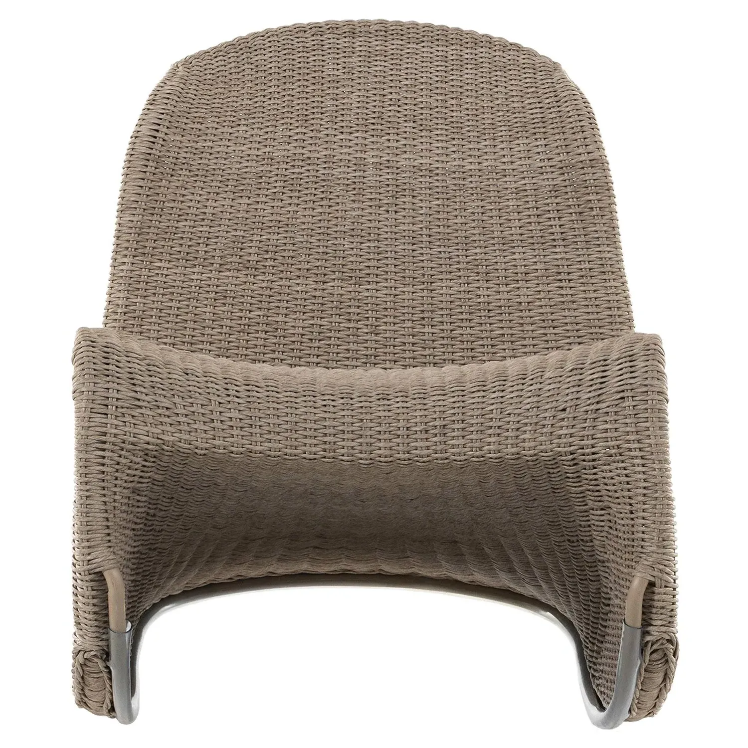 Ivanna Outdoor Rocking Chair - Beige, Wicker image