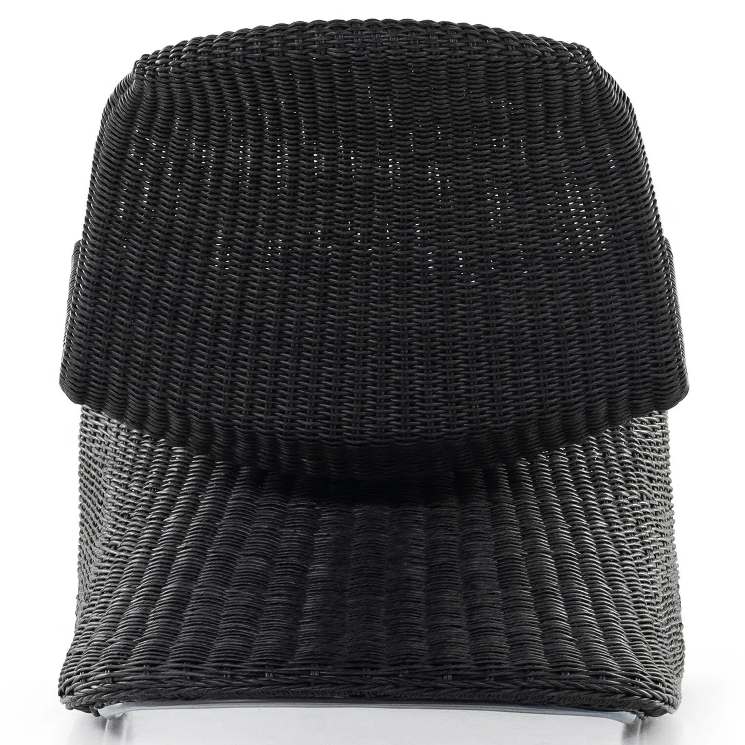 Ivanna Outdoor Rocking Chair - Black, Wicker