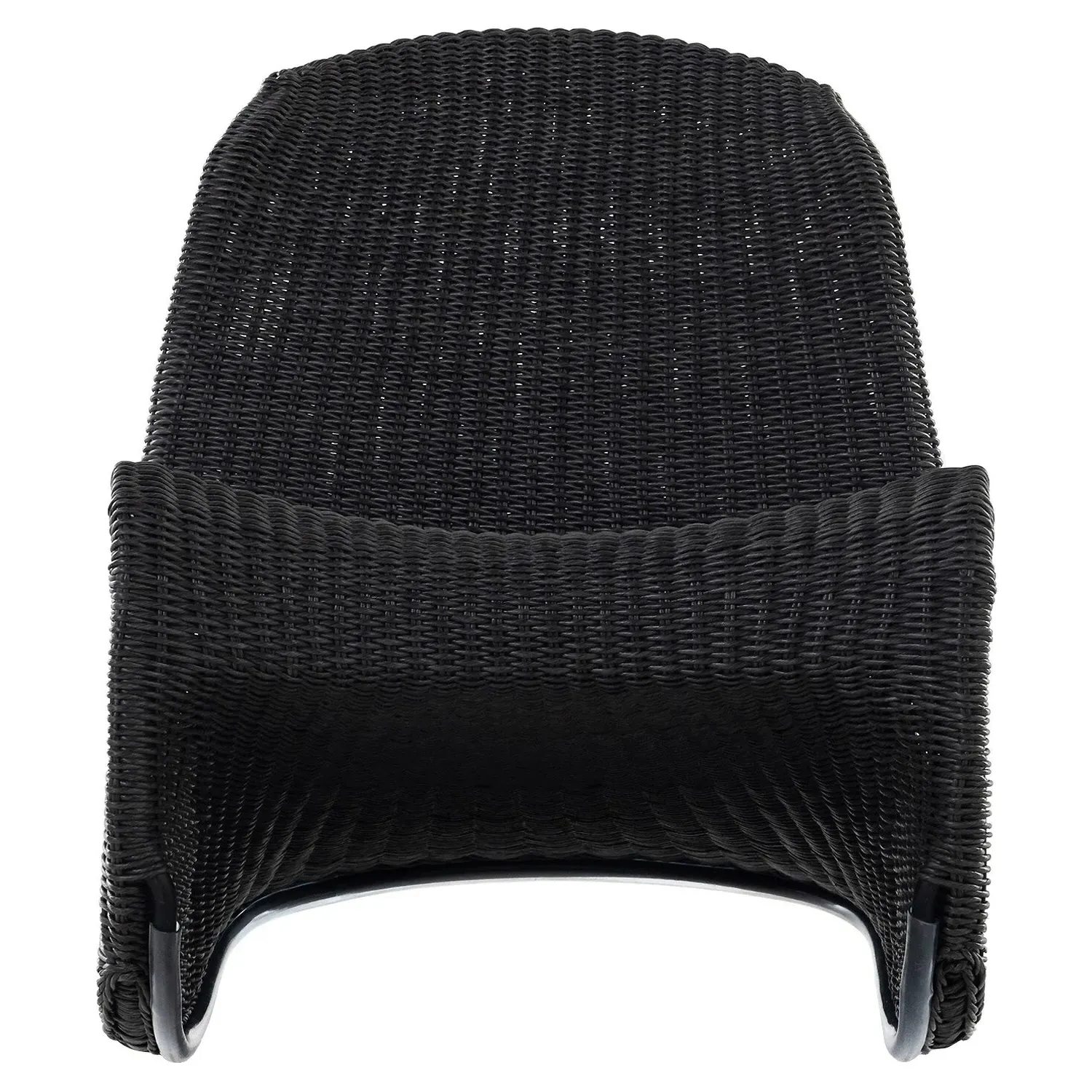 Ivanna Outdoor Rocking Chair - Black, Wicker