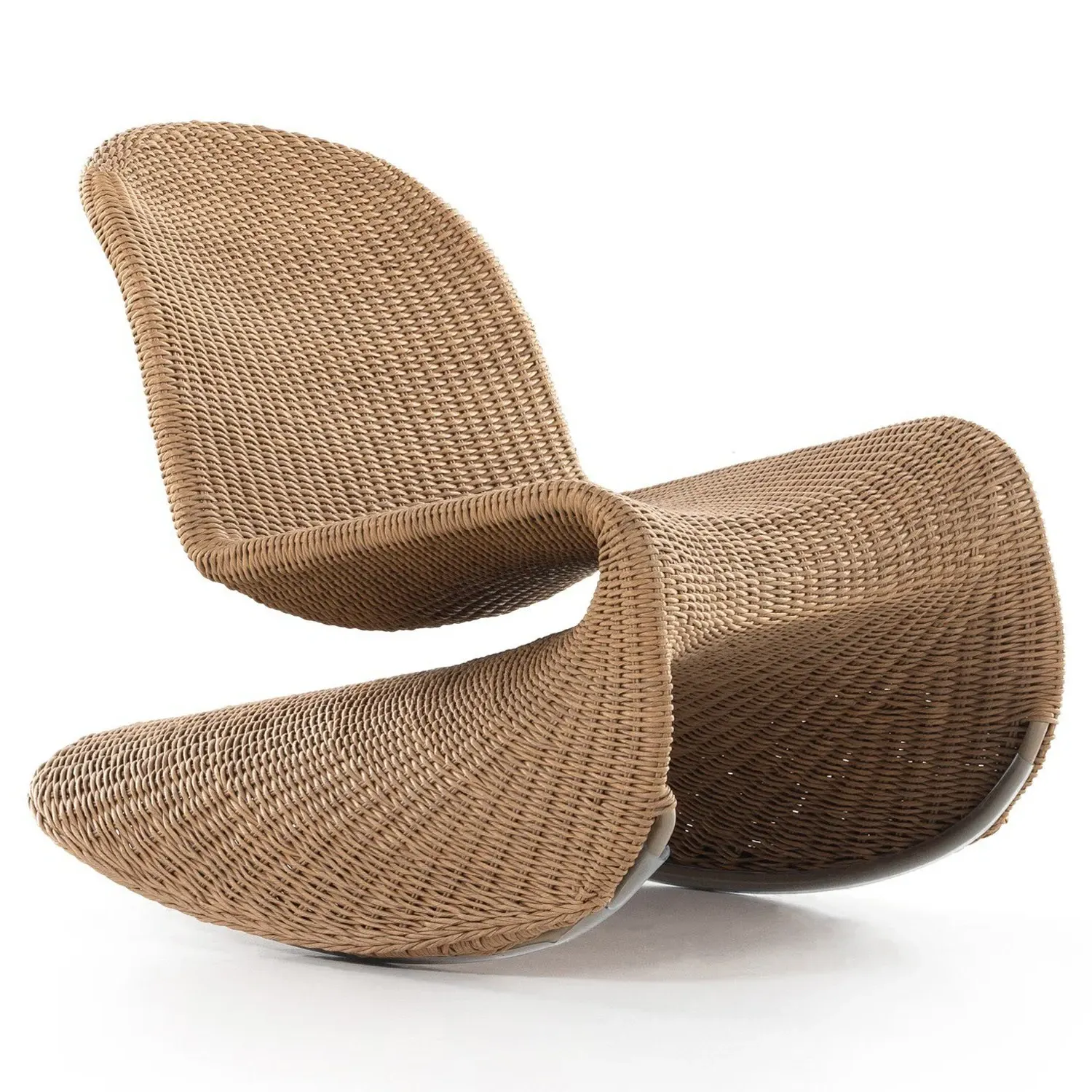 Ivanna Outdoor Rocking Chair - Brown, Wicker