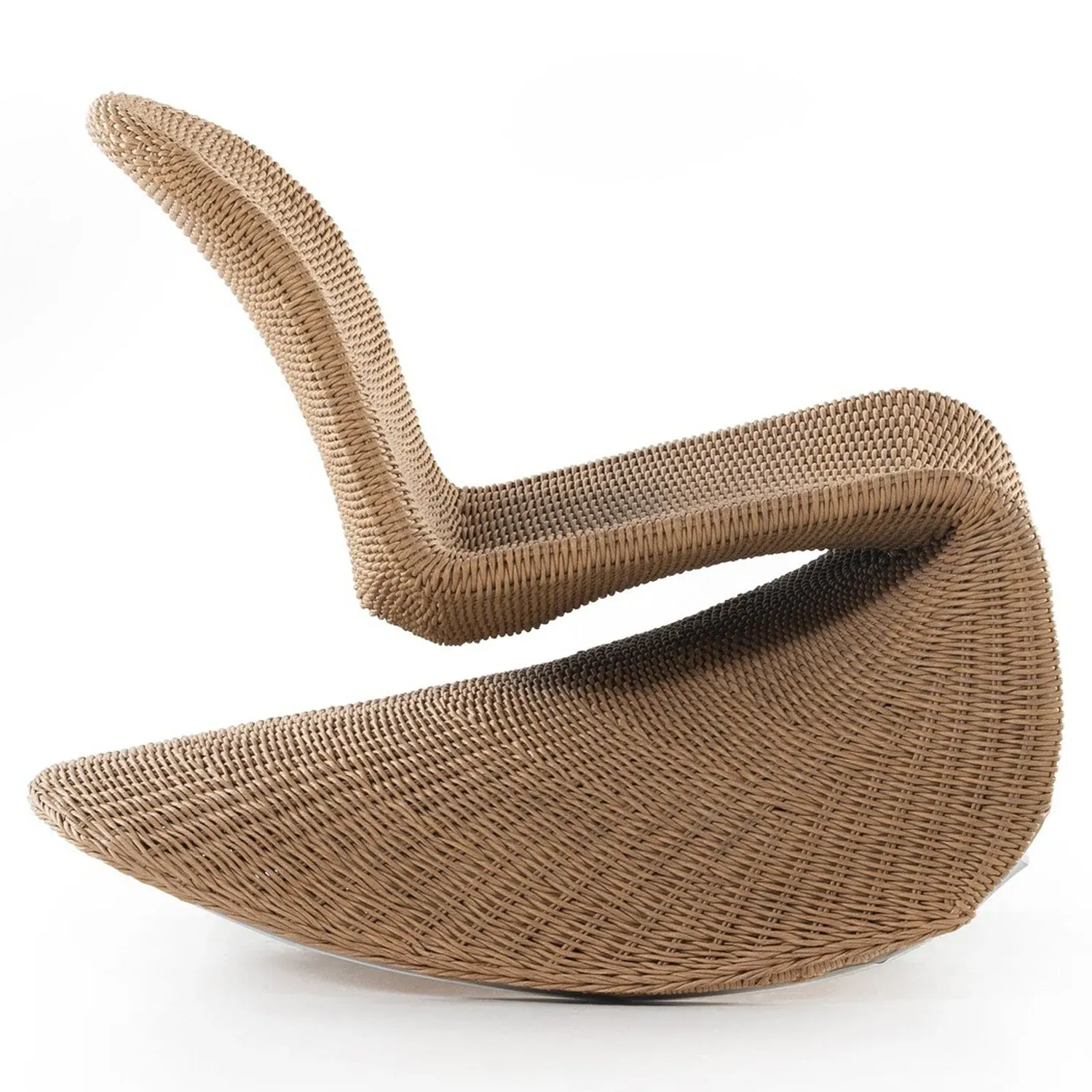 Ivanna Outdoor Rocking Chair - Brown, Wicker