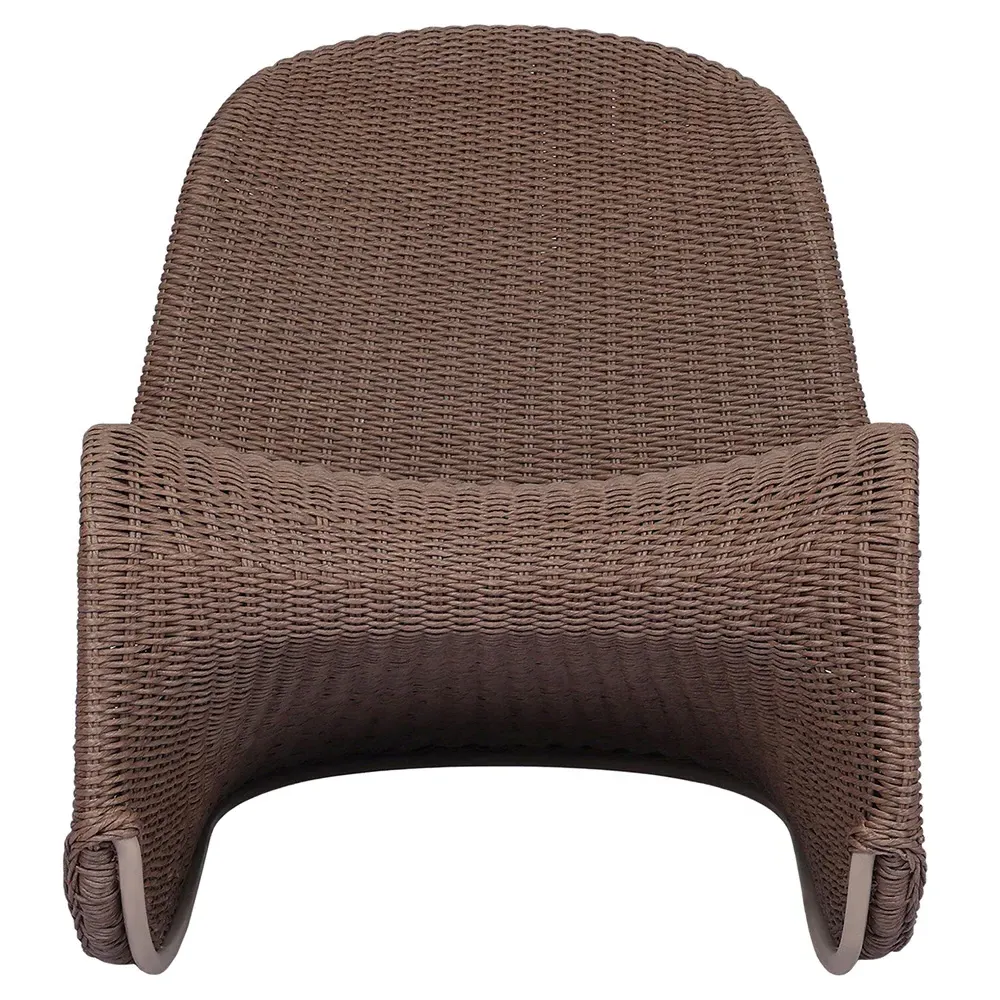Ivanna Outdoor Rocking Chair - Dark Brown, Wicker