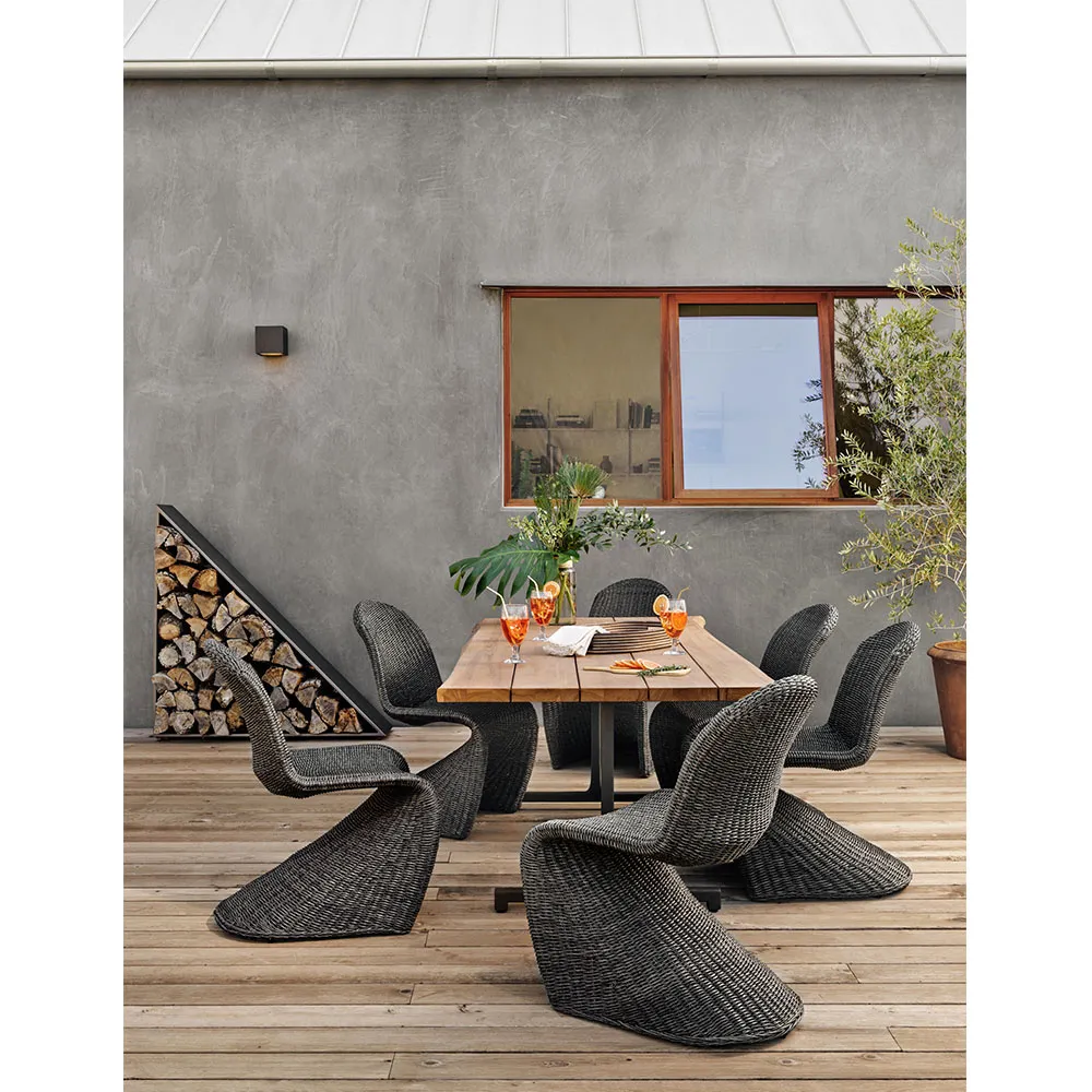 Ivanna Woven Outdoor Dining Chair - Black, Wicker