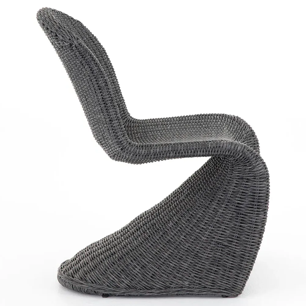 Ivanna Woven Outdoor Dining Chair - Black, Wicker