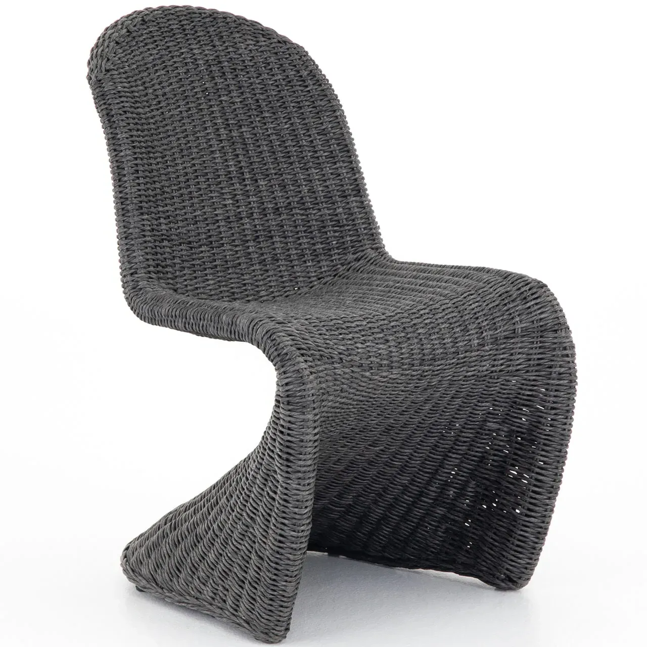 Ivanna Woven Outdoor Dining Chair - Black, Wicker image