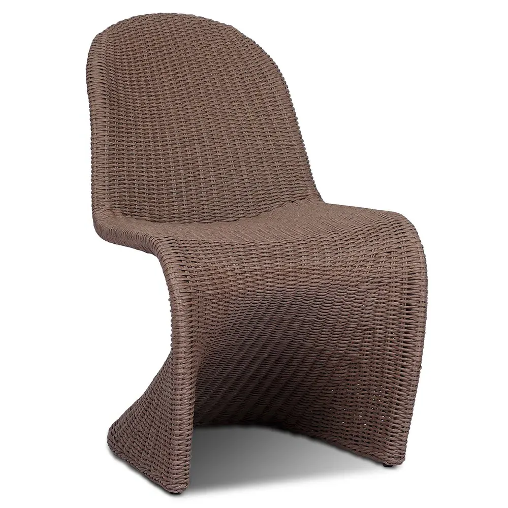 Ivanna Woven Outdoor Dining Chair - Dark Brown, Wicker