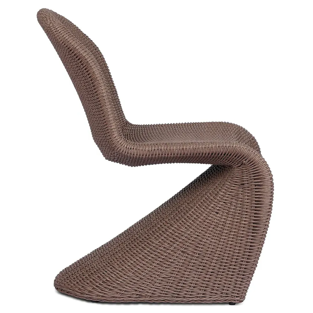 Ivanna Woven Outdoor Dining Chair - Dark Brown, Wicker