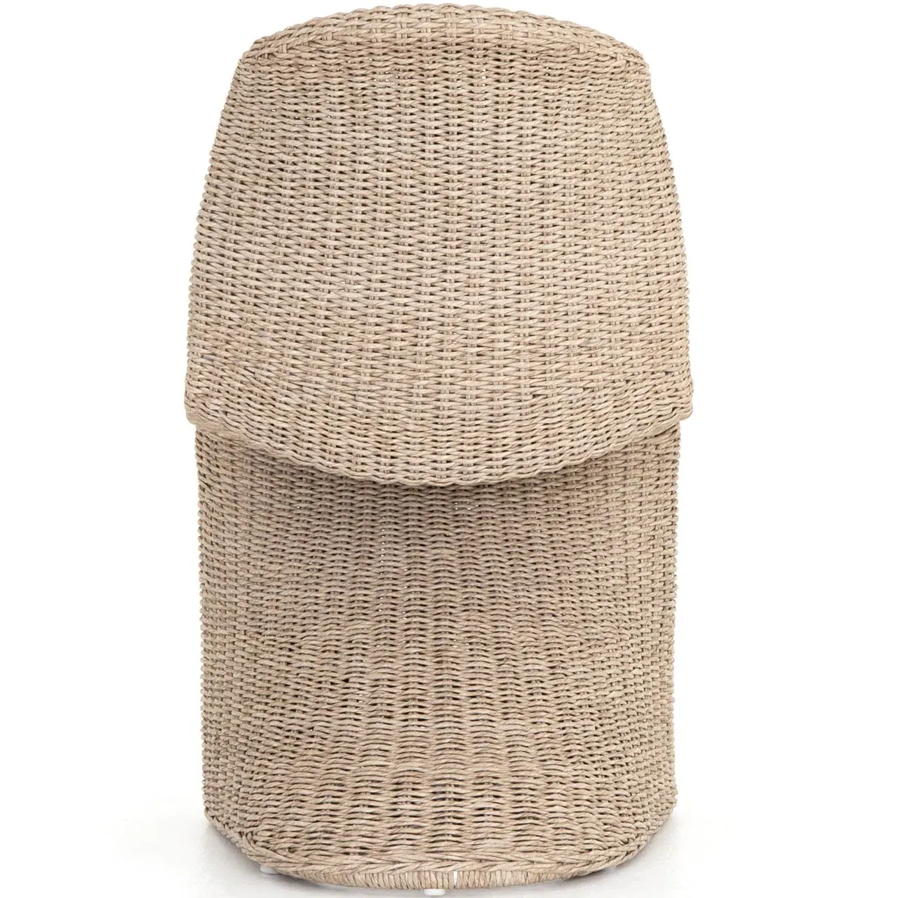 Ivanna Woven Wicker Outdoor Dining Side Chair - Beige