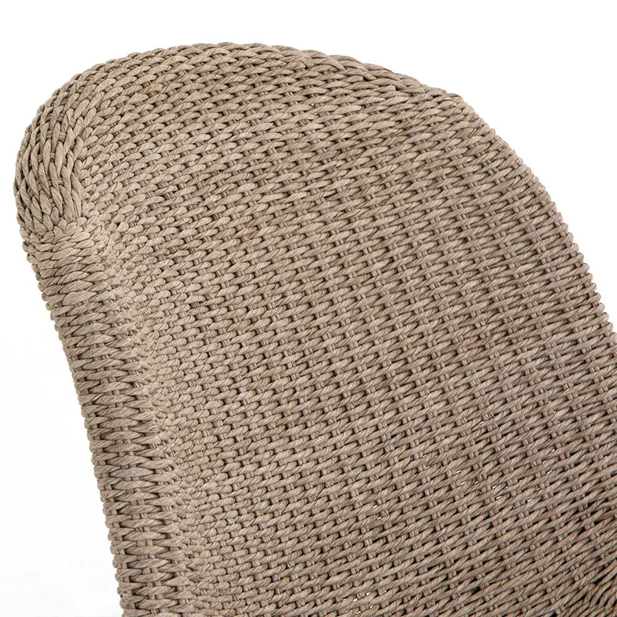 Ivanna Woven Wicker Outdoor Lounge Chair - Beige