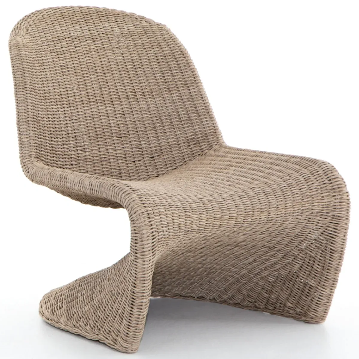 Ivanna Woven Wicker Outdoor Lounge Chair - Beige image