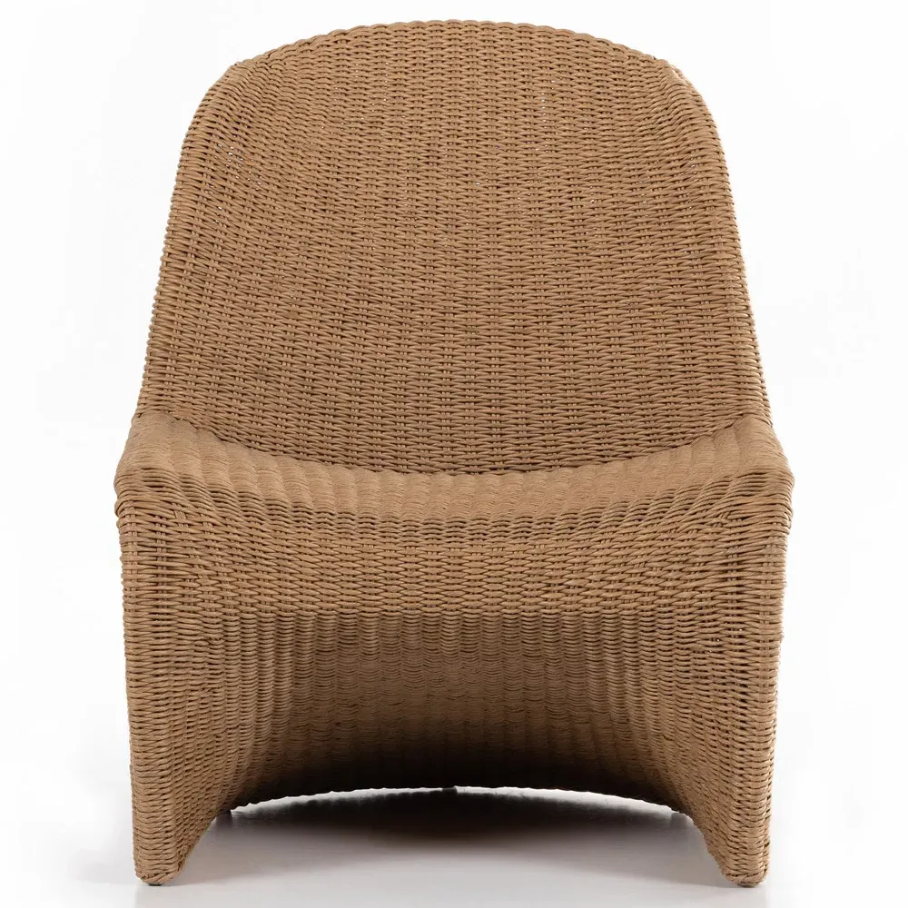 Ivanna Woven Wicker Outdoor Lounge Chair - Brown