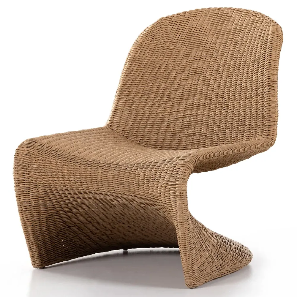 Ivanna Woven Wicker Outdoor Lounge Chair - Brown