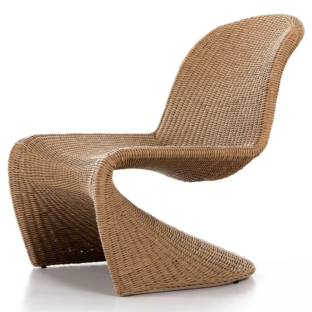 Ivanna Woven Wicker Outdoor Lounge Chair - Brown