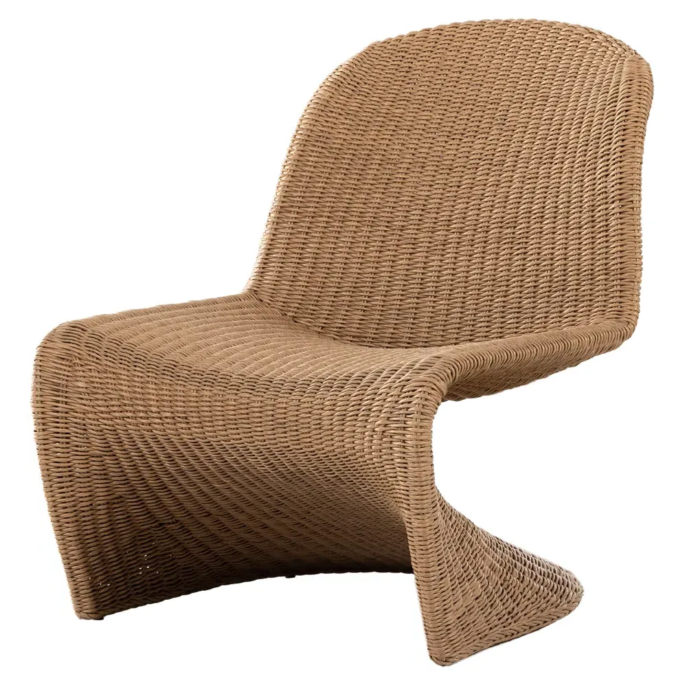 Ivanna Woven Wicker Outdoor Lounge Chair - Brown