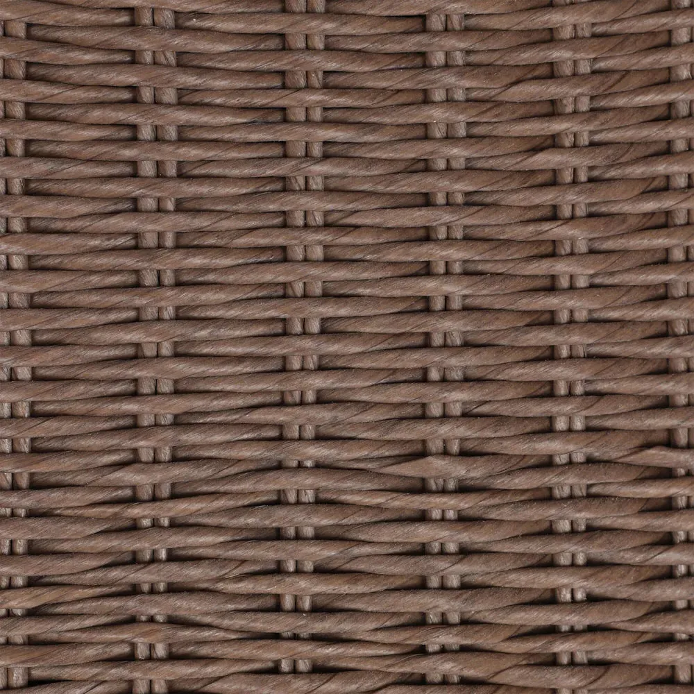 Ivanna Woven Wicker Outdoor Lounge Chair - Dark Brown