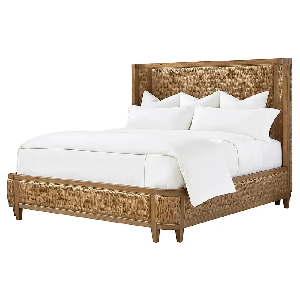 Ivory Coastal Beach California King Woven Bed - Brown, Oak image