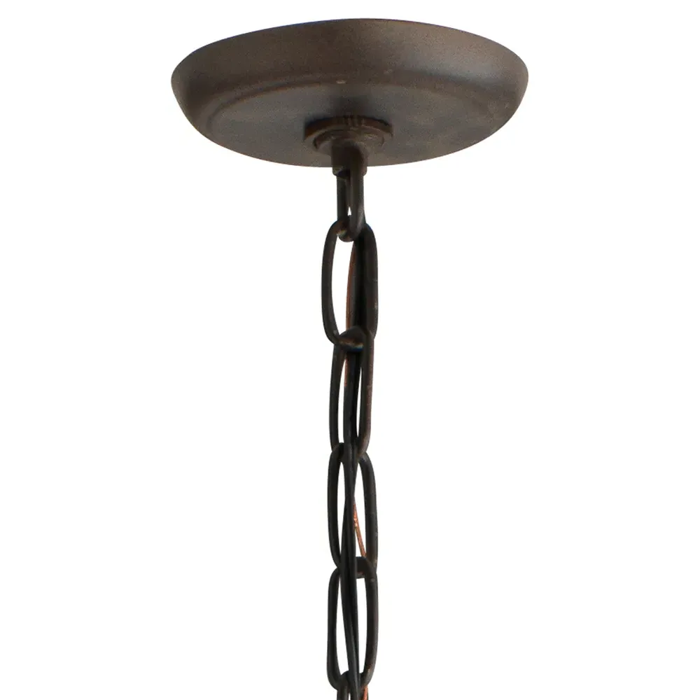 Ivy Crystal Beads Candle Style Chandelier - White, Dark Brown