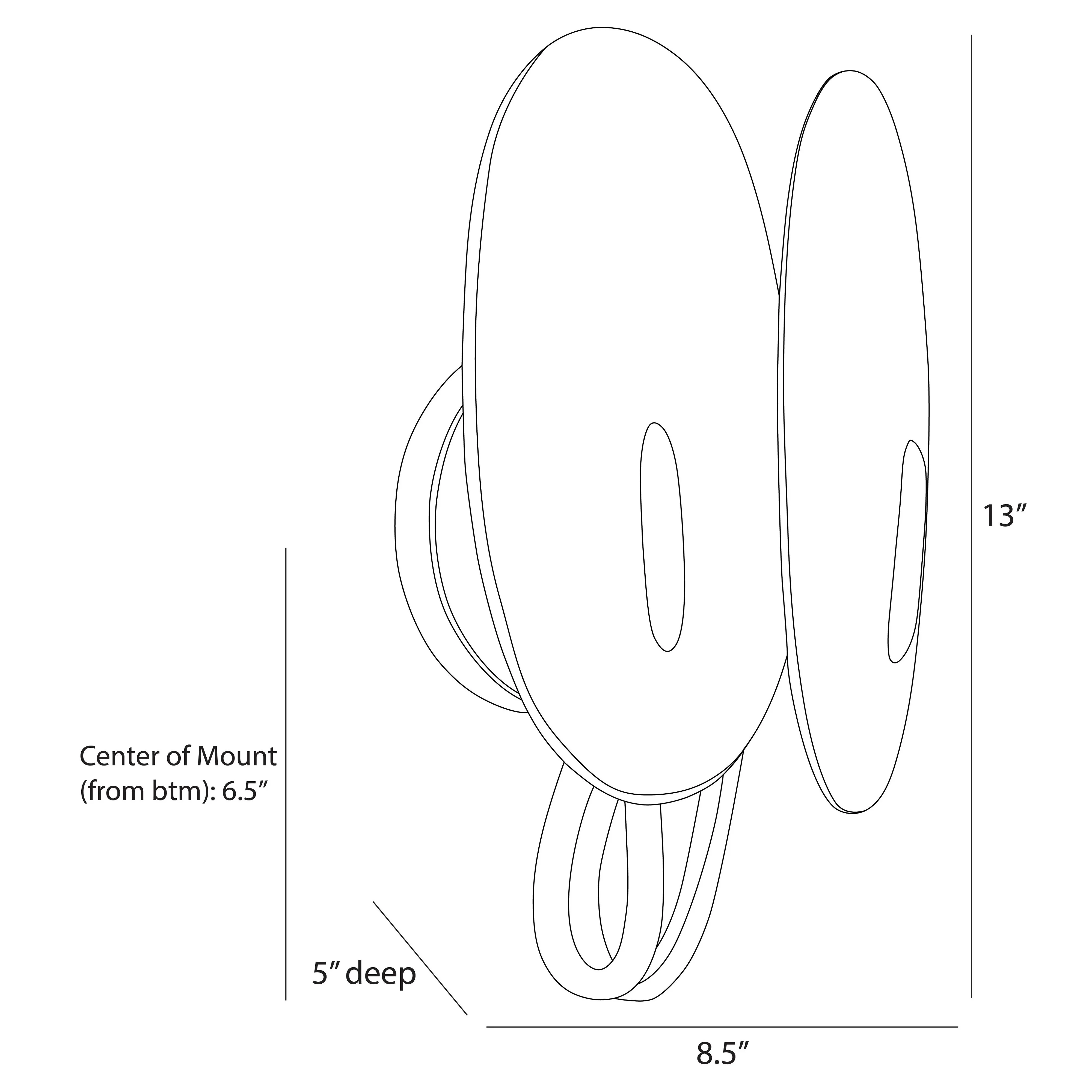 Izara Oval Wall Sconce - Mercury, Glass