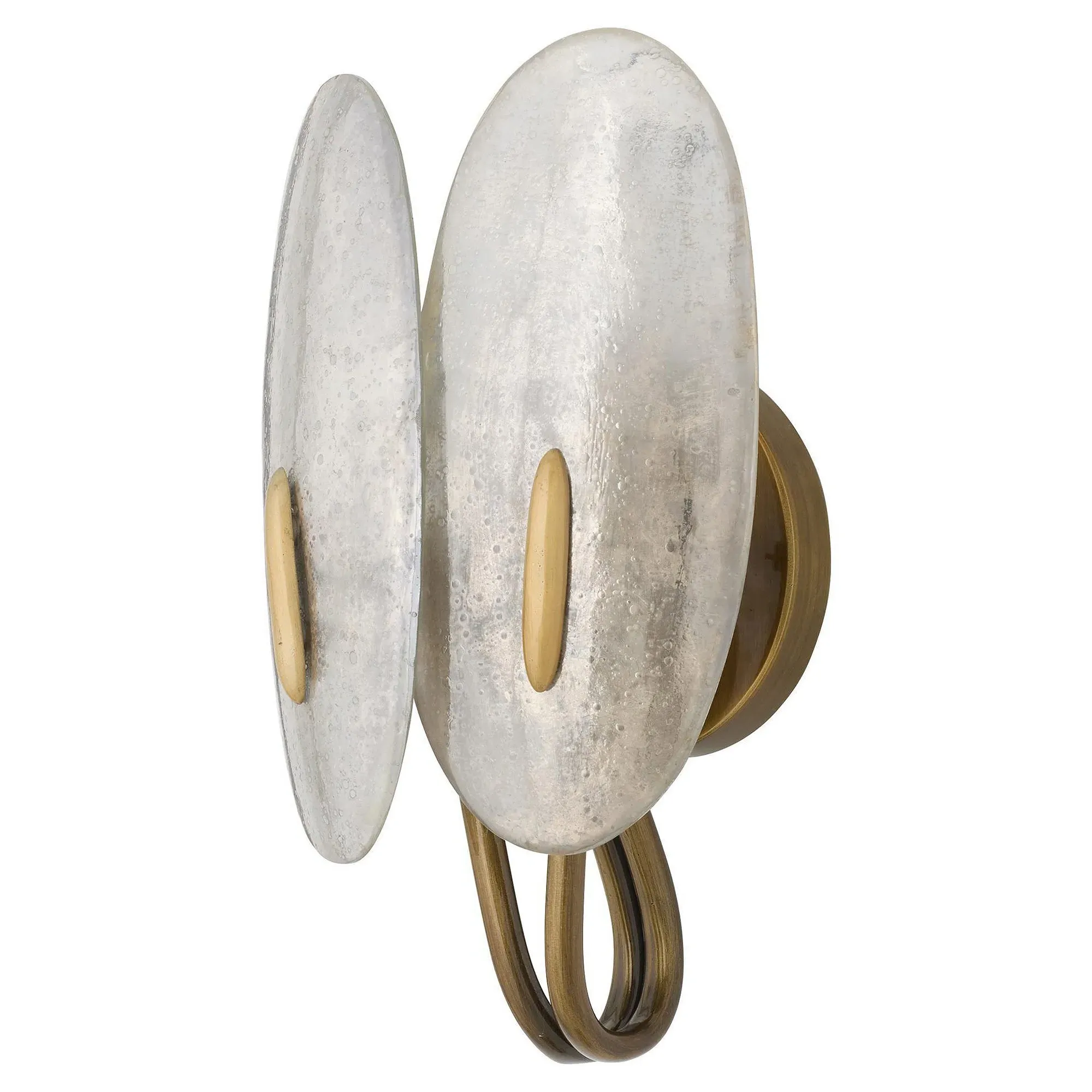 Izara Oval Wall Sconce - Mercury, Glass