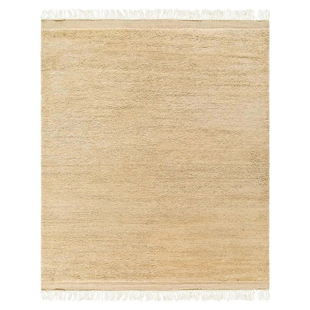 Izzy Solid Rug - Beige, Wool