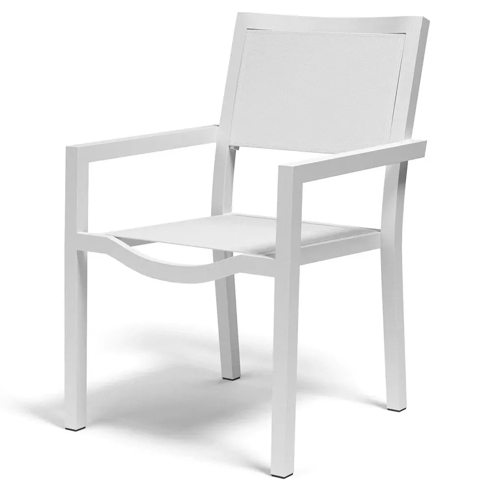 Jace Outdoor Dining Arm Chair - Grey, Aluminum