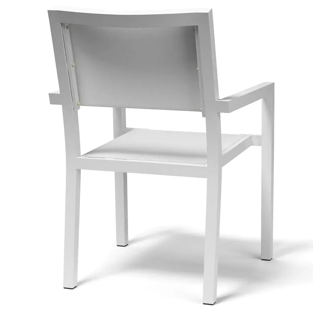 Jace Outdoor Dining Arm Chair - Grey, Aluminum