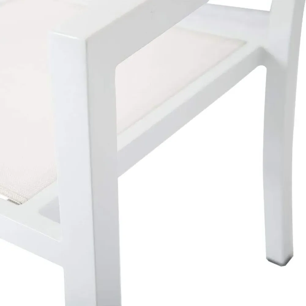 Jace Outdoor Dining Arm Chair - Grey, Aluminum