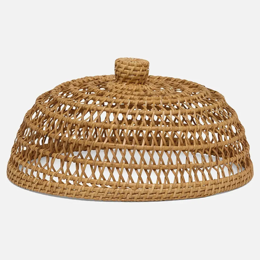 Jacen Woven Rattan Food Cover Set - Honey